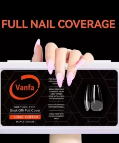 Vanfa Soft Gel Tip for Nail Extensions, Gel X Tips  (Long Coffin)