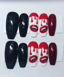 Vampire bites Halloween press on nails