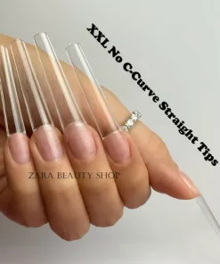 XXL Long 500 pcs Coffin No C Curve Acrylic Nail Tips Ships in 1 Business Day