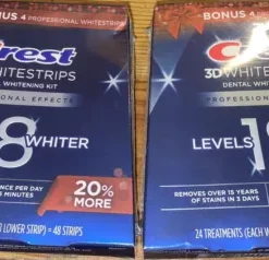 2 Boxes Of Crest 3D White Professional Effects Whitestrips Dental Whitening Kit