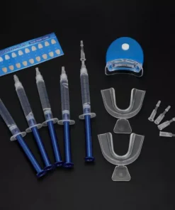Dental Teeth Whitening Kit LED Light Professional 5x3ml 33% Tooth Whitener Gel
