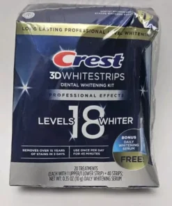 Crest 3D Whitestrips Professional Effects Levels 18 Whiter Kit Exp 2025