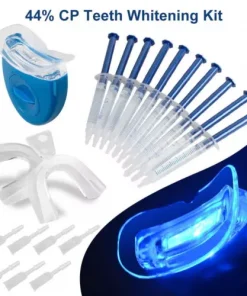 Teeth Whitening Kit with Professional Gel and Light for Home and Travel Use