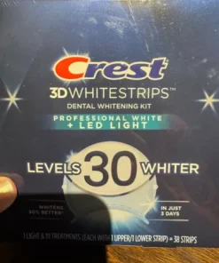 Genuine Crest 3D PROFESSIONAL WHITE w/ LED LIGHT Whitestrips 19 Treatments 7/26
