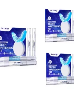 Dr Dent Professional LED Teeth Whitening Kit Sensitivity Free 30+ Session x3