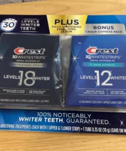 Crest 3D Whitestrips Professional Effects, 1 Hour Express Level 18 Level 12 READ