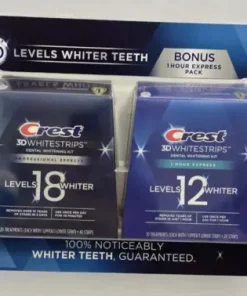 Crest 3D Whitestrips Professional Effects Level 18 1 Hour Express Level 12 Fresh