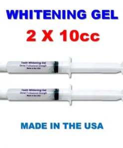 22% 2- SYRINGE GEL 10ml TEETH WHITENING BLEACHING PROFESSIONAL TOOTH