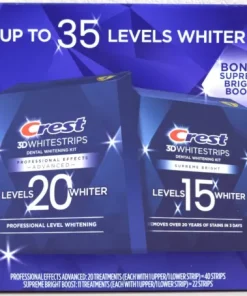 CREST 3D WHITESTRIPS Professional Effects 20 & Supreme Bright 15 Levels Whiter