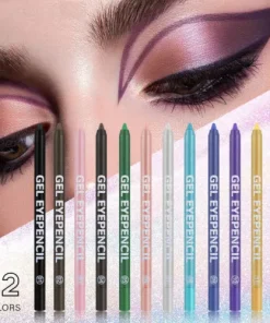 12Color Colorful Liquid Eyeliner Pencil Eye Liner Gel Pen Long Lasting Waterpoof
