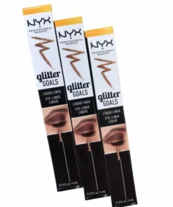 3 NYX Glitter Goals Liquid Eye Liner CHAMOMILE 4 ml