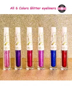 6 PC Italia Deluxe Glitter Eyeliners - Super Sparkly Vegan Glitter Eyeliners