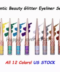 12 PCs Romantic Beauty Glitter Metallic Liners - All 12 Colors! NEW, US STOCK!