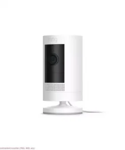 Ring 1080p Stick Up Cam Wired Plug-In Security Camera - White