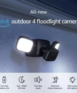 All-New Blink Outdoor 4 Floodlight Camera – Wire-free smart security camer
