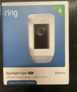 Ring Spotlight Cam Pro Battery - Outdoor Camera, Lights & Siren, White