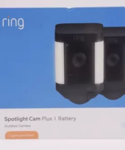 Ring Spotlight Cam Plus Camera Indoor/Outdoor Wireless Pack of 2 - Black!