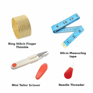 Ultimate Upholstery Sewing Kit: Thimble, Needle Threader, Scissors, Measuring Tape